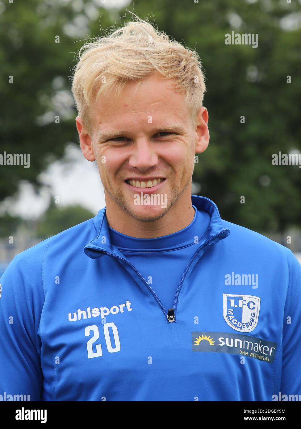 Calciatore tedesco SÃ¶ren Bertram 1.FC Magdeburg DFB 3.Liga stagione 2019-20 Foto Stock