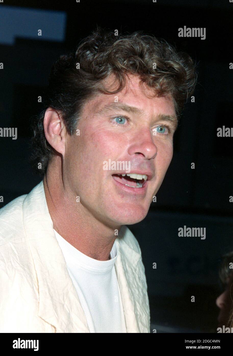 ARCHIVIO: LOS ANGELES, CA. 28 luglio 1994: Attore David Hasselhoff alla prima di 'The Mask' a Los Angeles. Foto del file © Paul Smith/Caratteristiche Foto Stock