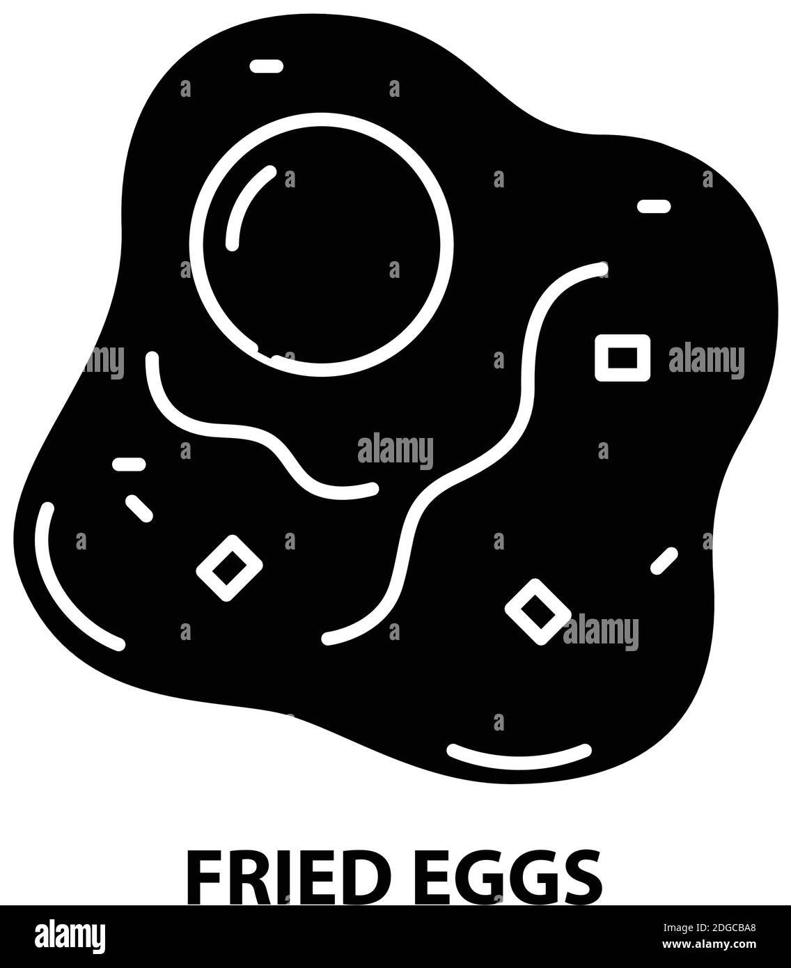 icona uova fritte, segno vettoriale nero con tratti modificabili, illustrazione concettuale Illustrazione Vettoriale