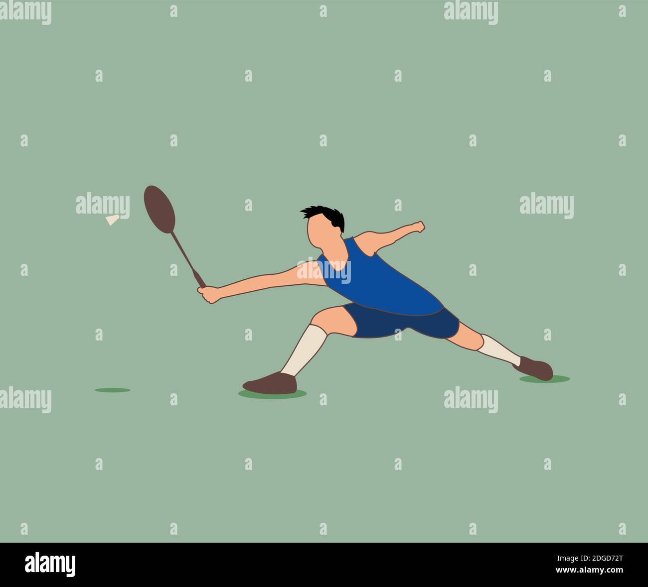 persone che giocano disegno di illustrazione di badminton Illustrazione Vettoriale