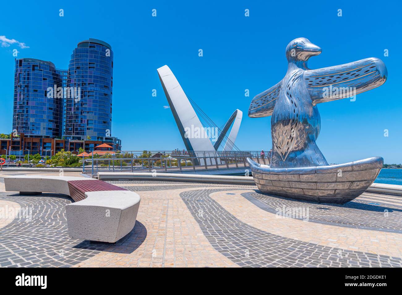 Primo contatto scultura a Perth, Australia Foto Stock