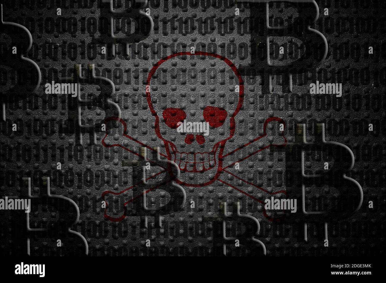 Pericolo di Bitcoin e criptovaluta Foto Stock