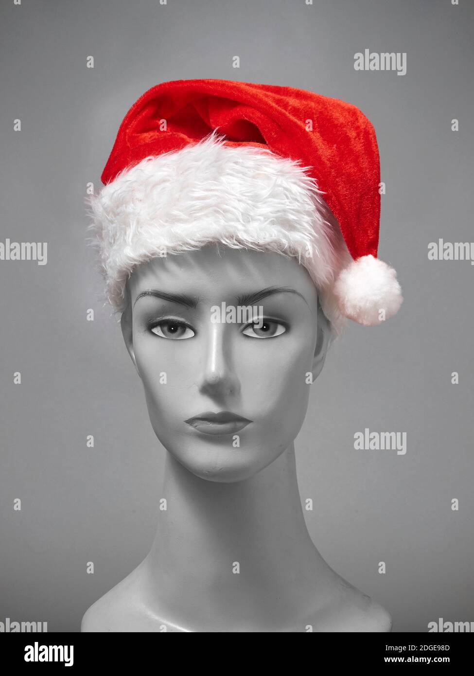 Vista frontale dell'immagine del cappello di Babbo Natale per Natale occasione Foto Stock