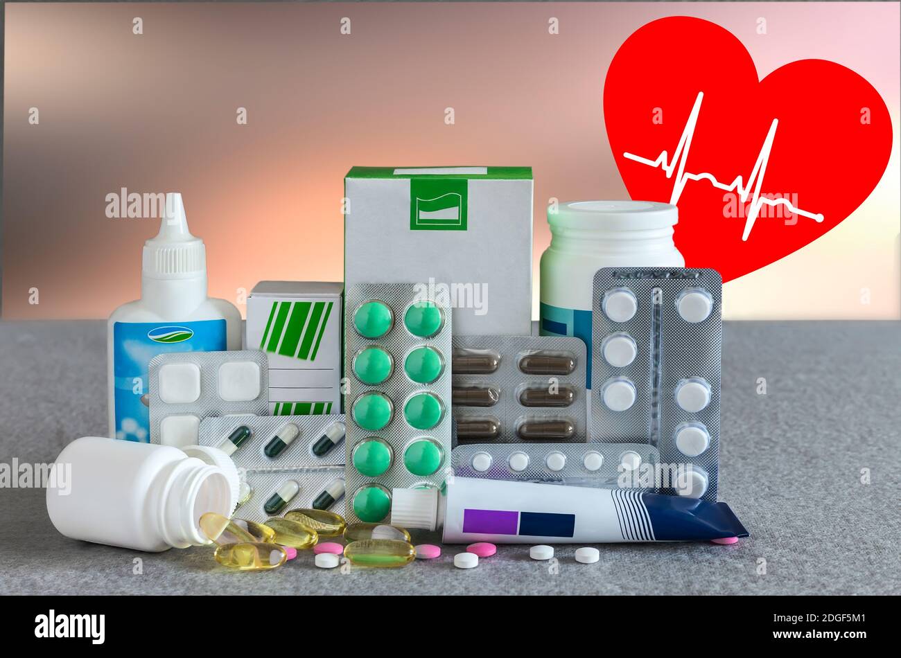 La farmacia e la medicina: diversi tipi di forme di dosaggio. Foto Stock