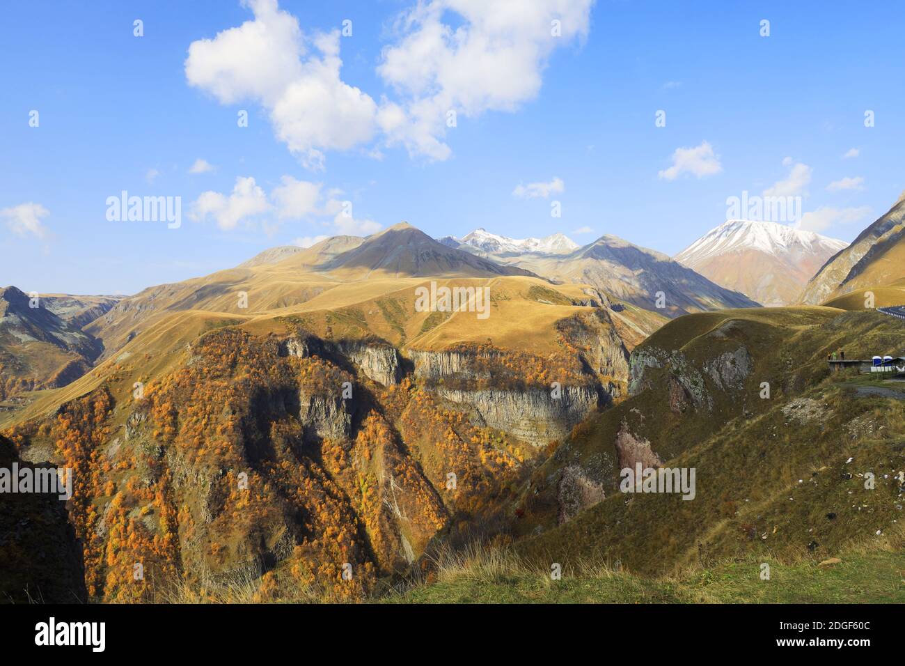 Il monte Kasbek nel Grande Caucaso, Georgia, Asia Foto Stock