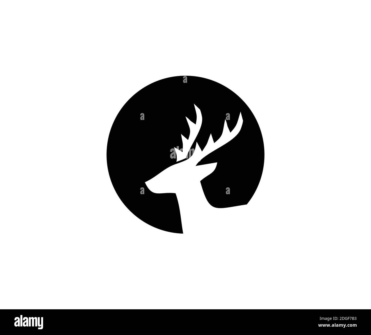 logo astratto della testa del cervo Illustrazione Vettoriale