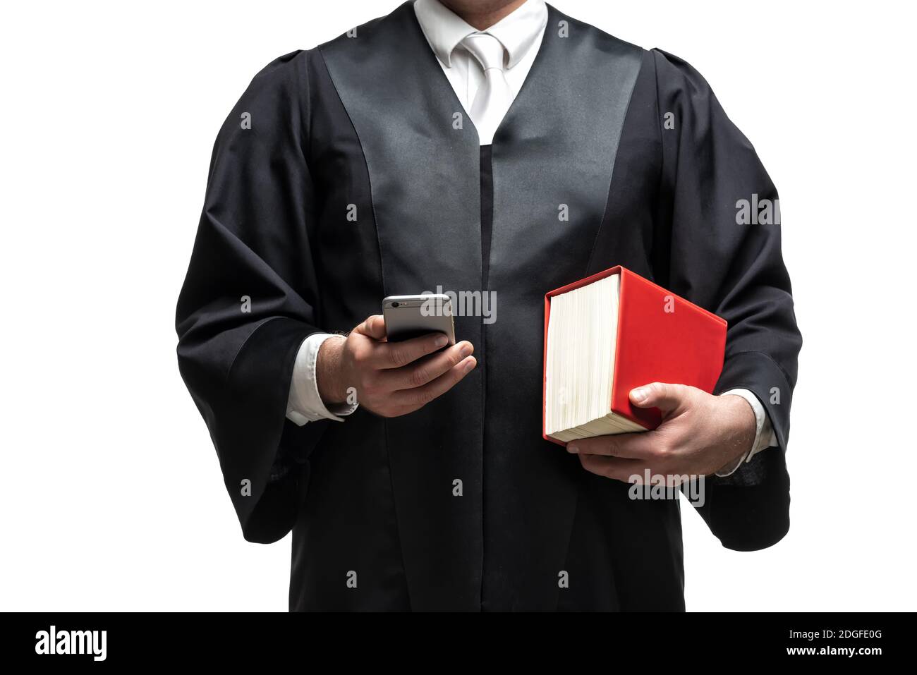 Avvocato tedesco con un accappatoio e un libro Foto stock - Alamy