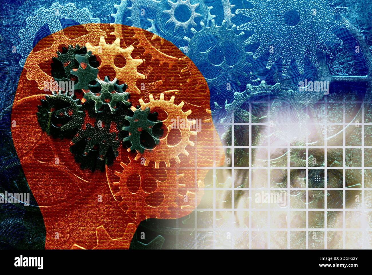 Concetto di robot di intelligenza artificiale Foto Stock