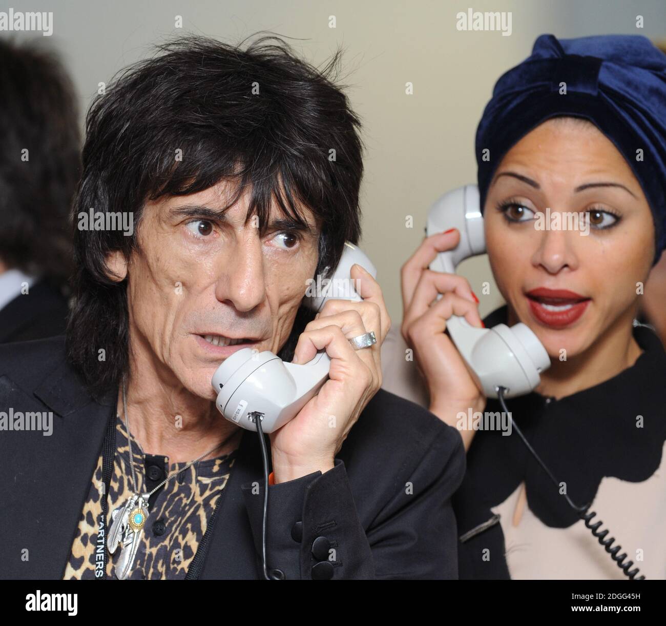 Ronnie Wood e Ana Araujo al BGC Annual Global Charity Day, Canary Wharf, Londra. Foto Stock