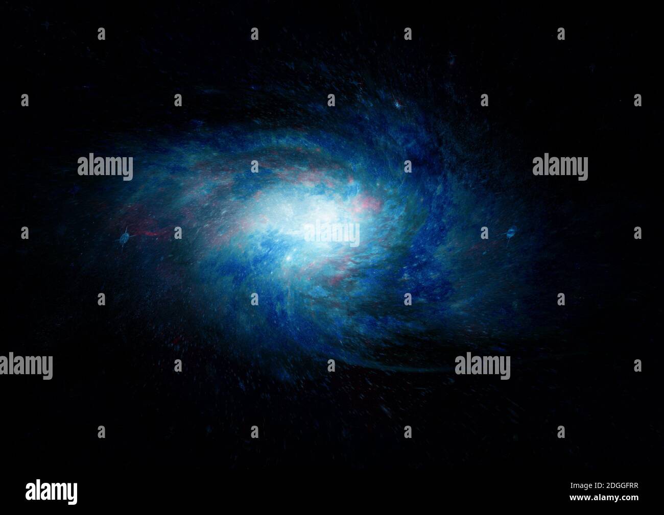Stelle, polvere e gas della nebulosa in una galassia lontana Foto Stock