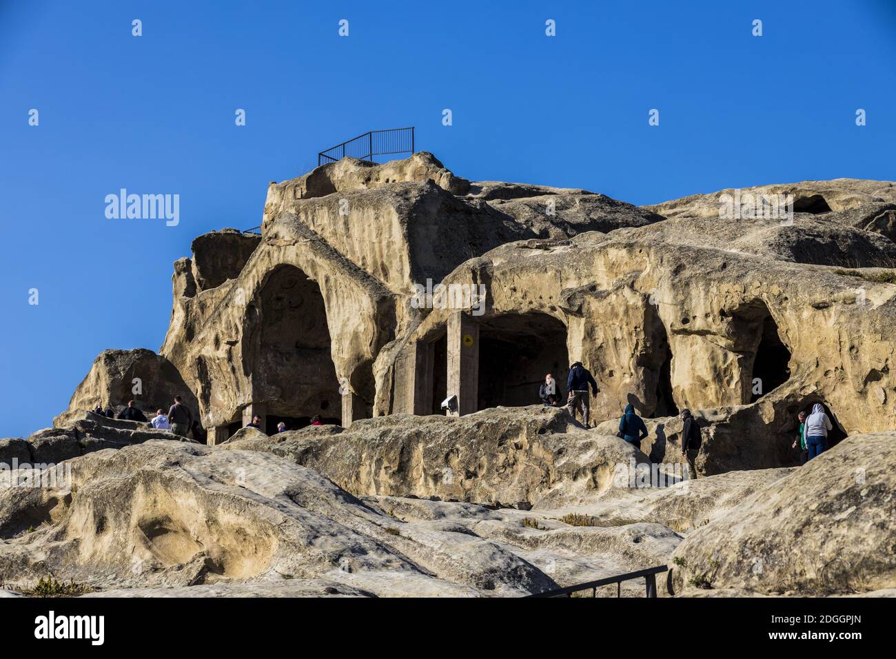 La grotta antica città di Uplisziche, Georgia, Asia Foto Stock
