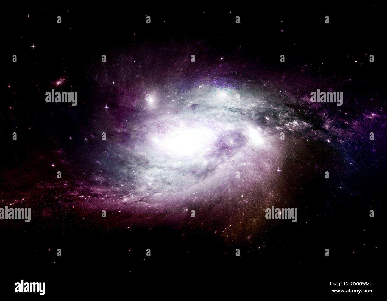 Stelle, polvere e gas della nebulosa in una galassia lontana Foto Stock