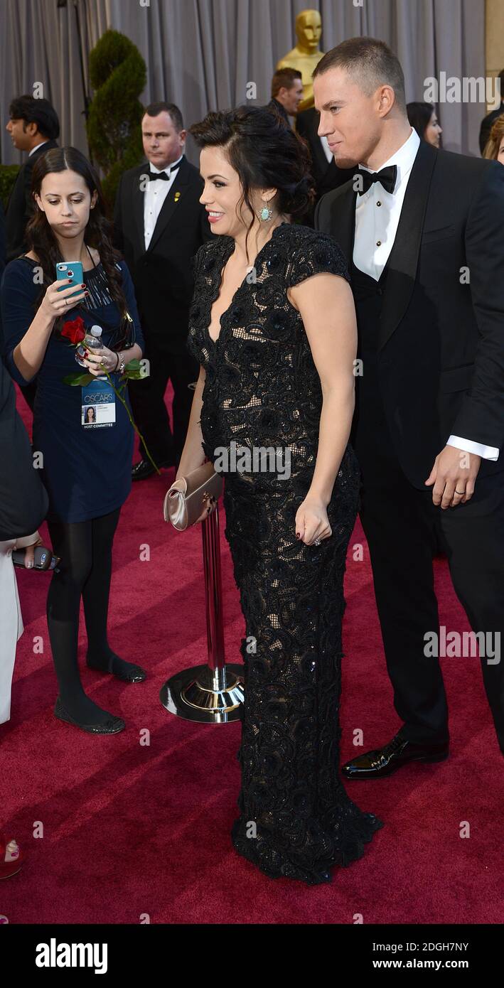 Jenna Dewan e Channing Tatum arrivano per l'85esimo Academy Awards al Dolby Theatre di Los Angeles. Foto Stock