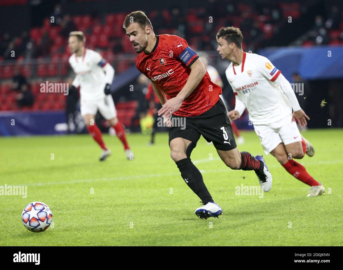 Damien da Silva di Stade Rennais durante la UEFA Champions League, partita di calcio del Gruppo e tra Stade Rennais e Sevilla FC ( / LM Foto Stock