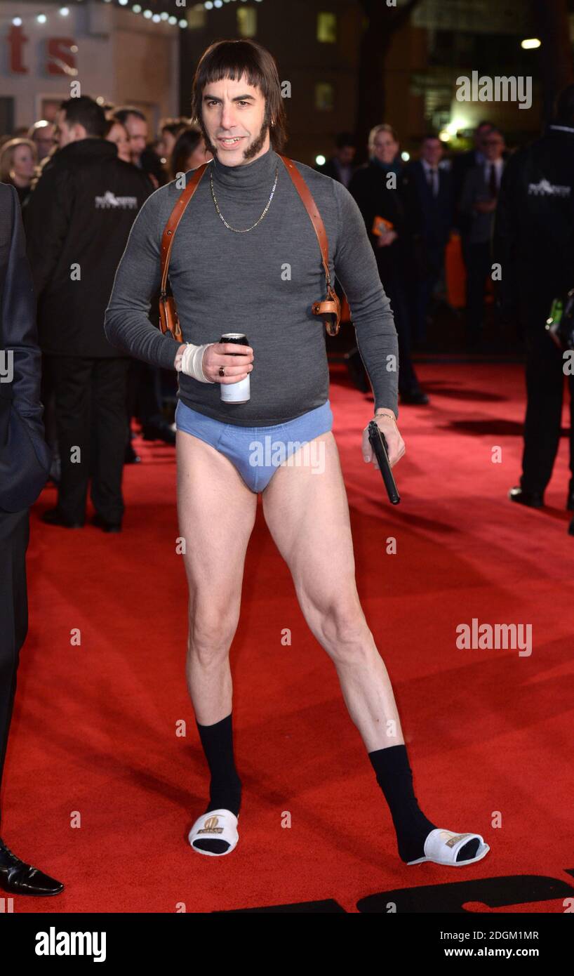 Sacha Baron Cohen come Norman 'Nobby' Grimsby alla prima mondiale di Grimsby tenutasi a Odeon Cinema, Leicester Square, Londra Foto Stock