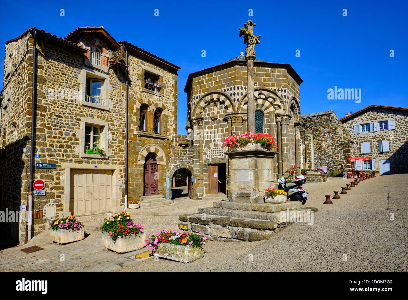 Francia, Haute-Loire (43), le Puy-en-Velay, tappa sulla strada per San Giacomo di Compostela, Aiguilhe, la cappella di San Clair Foto Stock