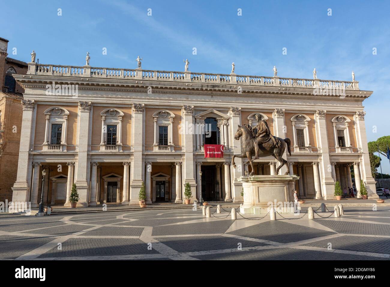 Il Palazzo nuovo in Piazza del Campidoglio Roma Foto Stock