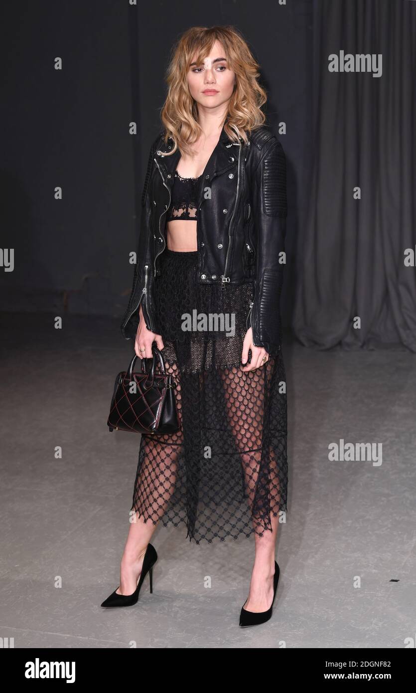 Suki Waterhouse partecipa al Burberry London Fashion Week Show presso la Makers House, Manette Street, Londra. Il credito fotografico dovrebbe essere: Doug Peters/ EMPICS Entertainment Foto Stock