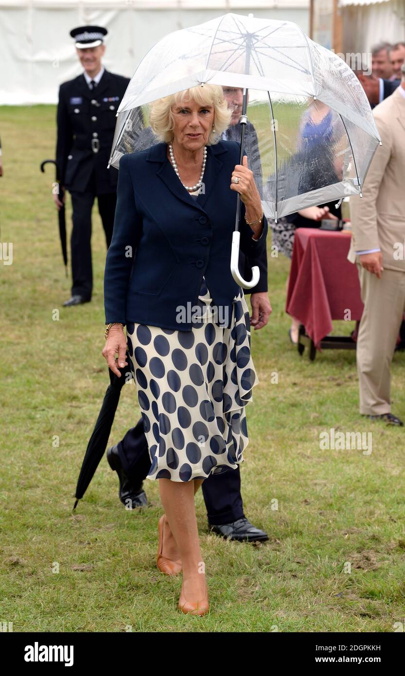 La Duchessa di Cornovaglia partecipa al Sandringham Flower Show Foto Stock