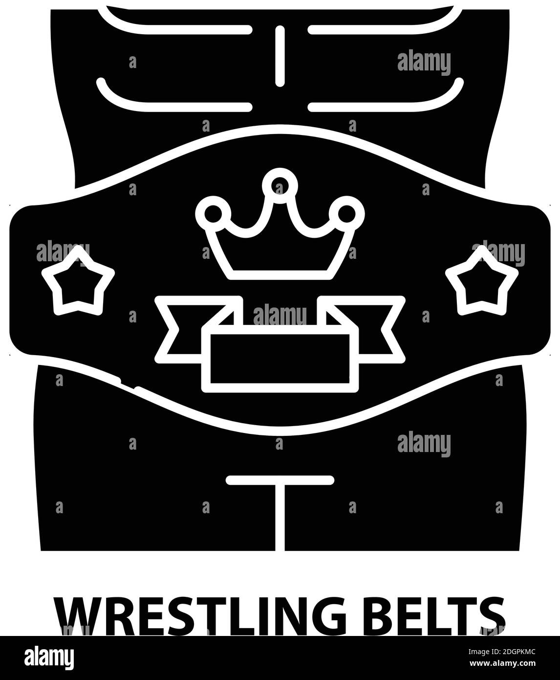 icona cinture wrestling, segno vettoriale nero con tratti modificabili,  illustrazione concettuale Immagine e Vettoriale - Alamy