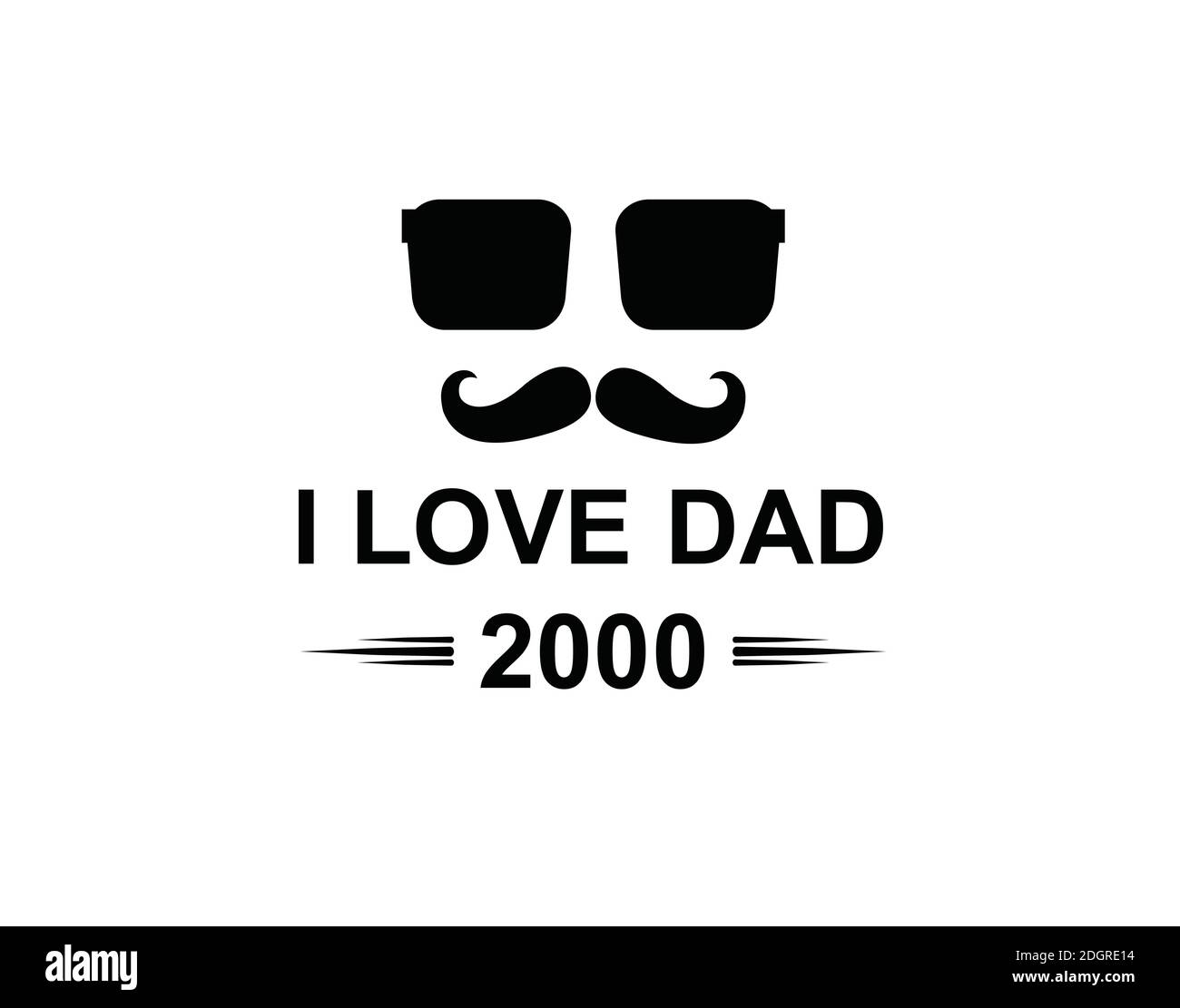 Happy Father's Day. Scritta miglior papà del mondo. Illustrazione Vettoriale