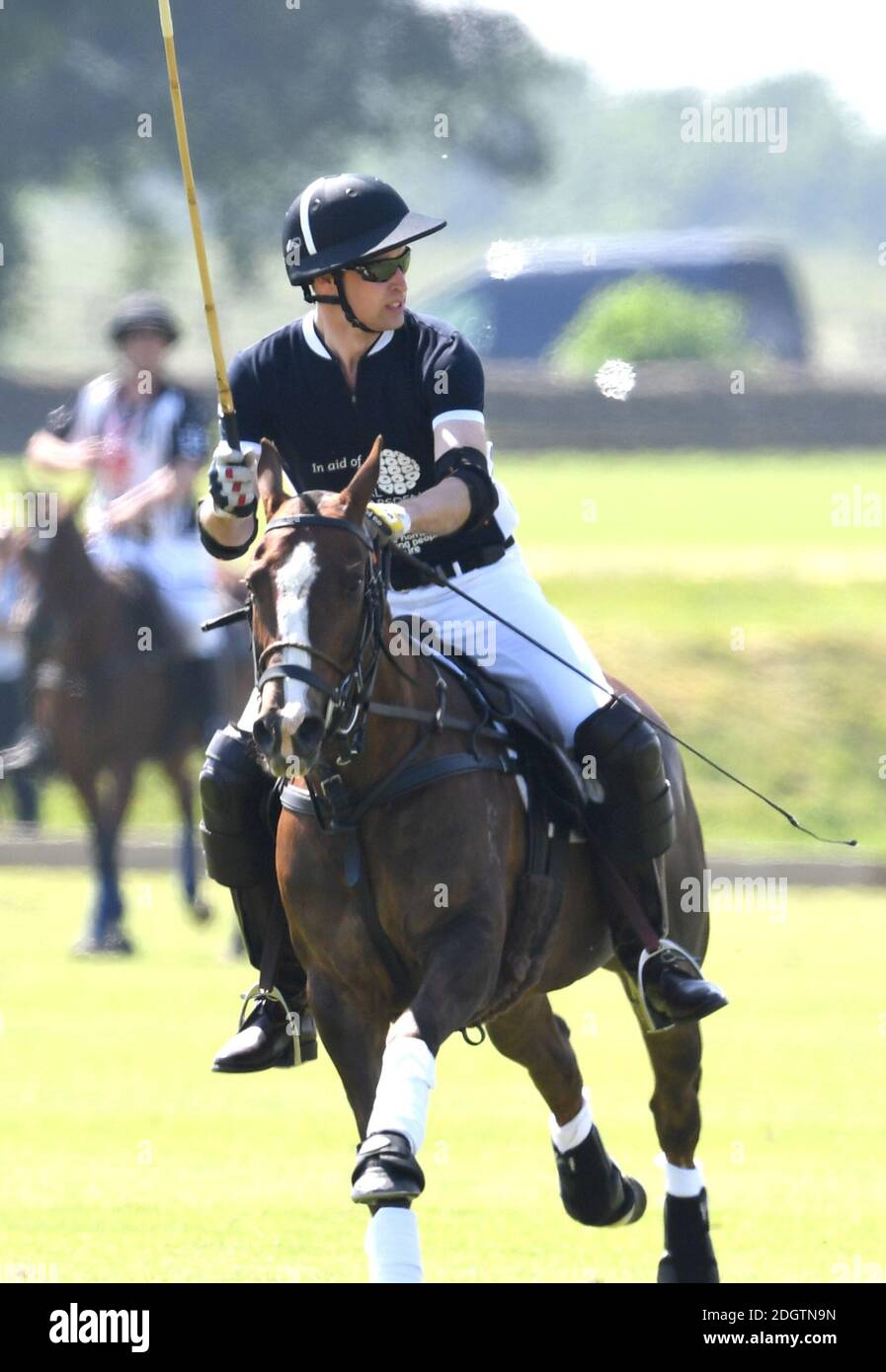 Il principe William Duke di Cambridge gioca a Polo al Gloucestershire Festival of Polo, il Beaufort Club, . Il credito fotografico dovrebbe essere: Doug Peters/EMPICS Foto Stock