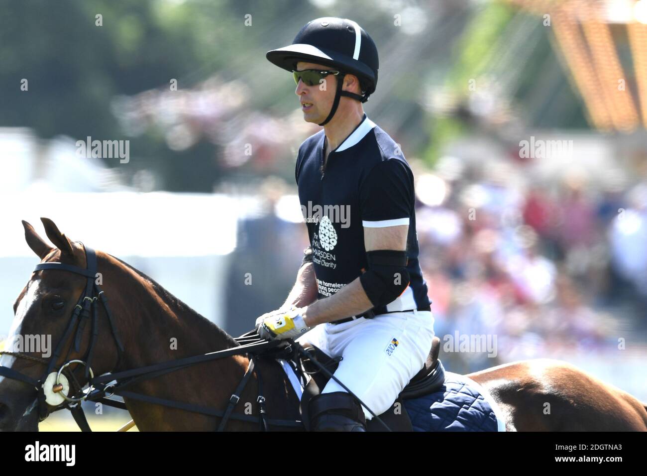 Il principe William Duke di Cambridge gioca a Polo al Gloucestershire Festival of Polo, il Beaufort Club, . Il credito fotografico dovrebbe essere: Doug Peters/EMPICS Foto Stock