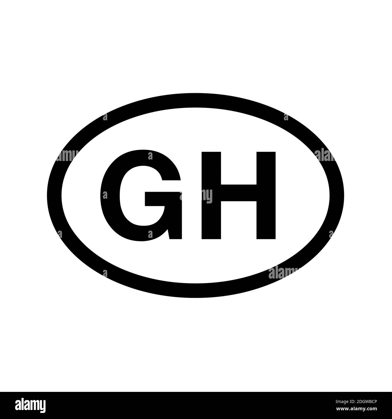 Codice paese immatricolazione del veicolo Ghana Foto Stock