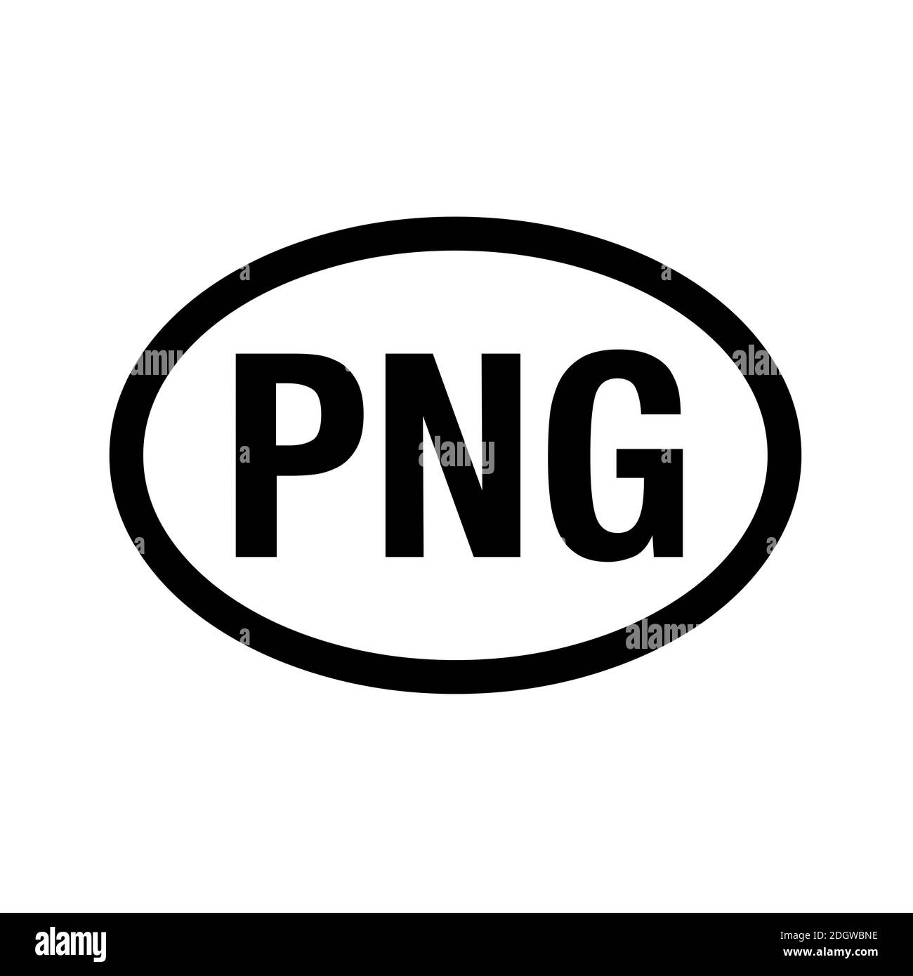 Prefisso del paese immatricolazione del veicolo Papua Nuova Guinea Foto Stock