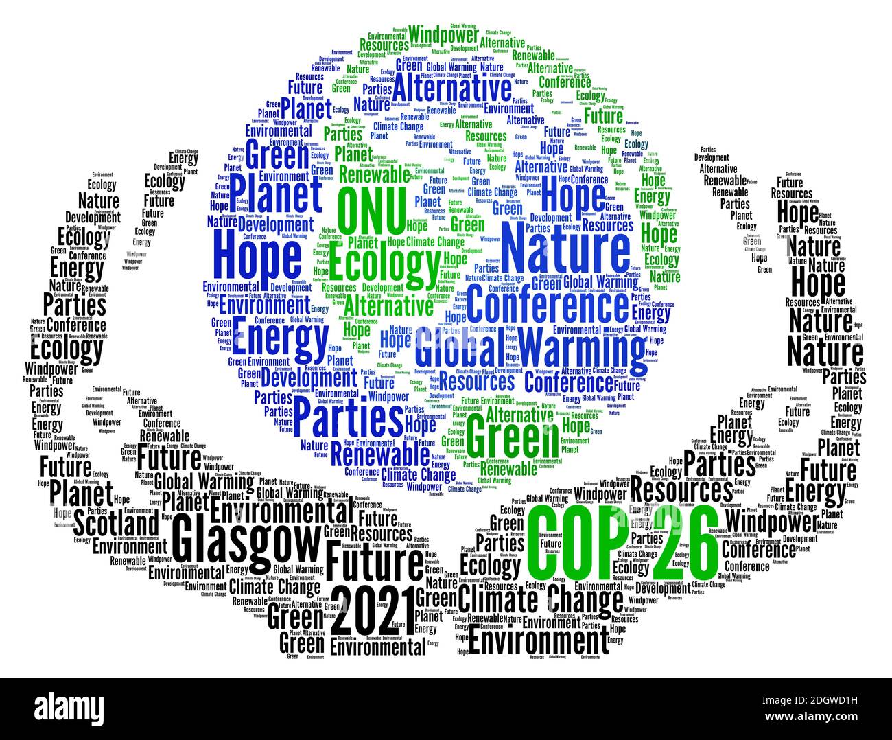 COP 26 in Glasgow concetto di nuvola di parole Foto Stock