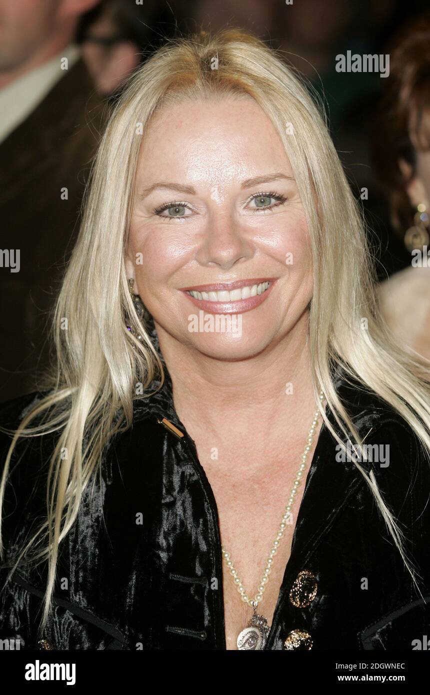 Pamela Stephenson arrivo allo spettacolo di Spamalot apertura della serata di gala, il Palace Theatre, Londra. Foto Stock