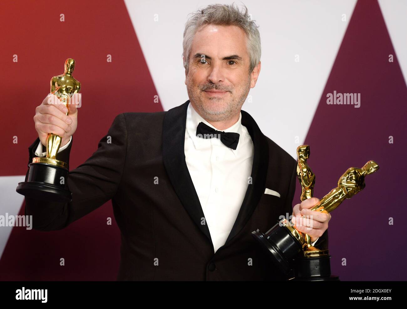 Alfonso CuarÃ³n vince il miglior regista Oscar nella sala stampa al 91esimo Academy Awards tenutosi al Dolby Theatre di Hollywood, Los Angeles, USA. Il credito fotografico dovrebbe essere: Doug Peters/EMPICS. Foto Stock