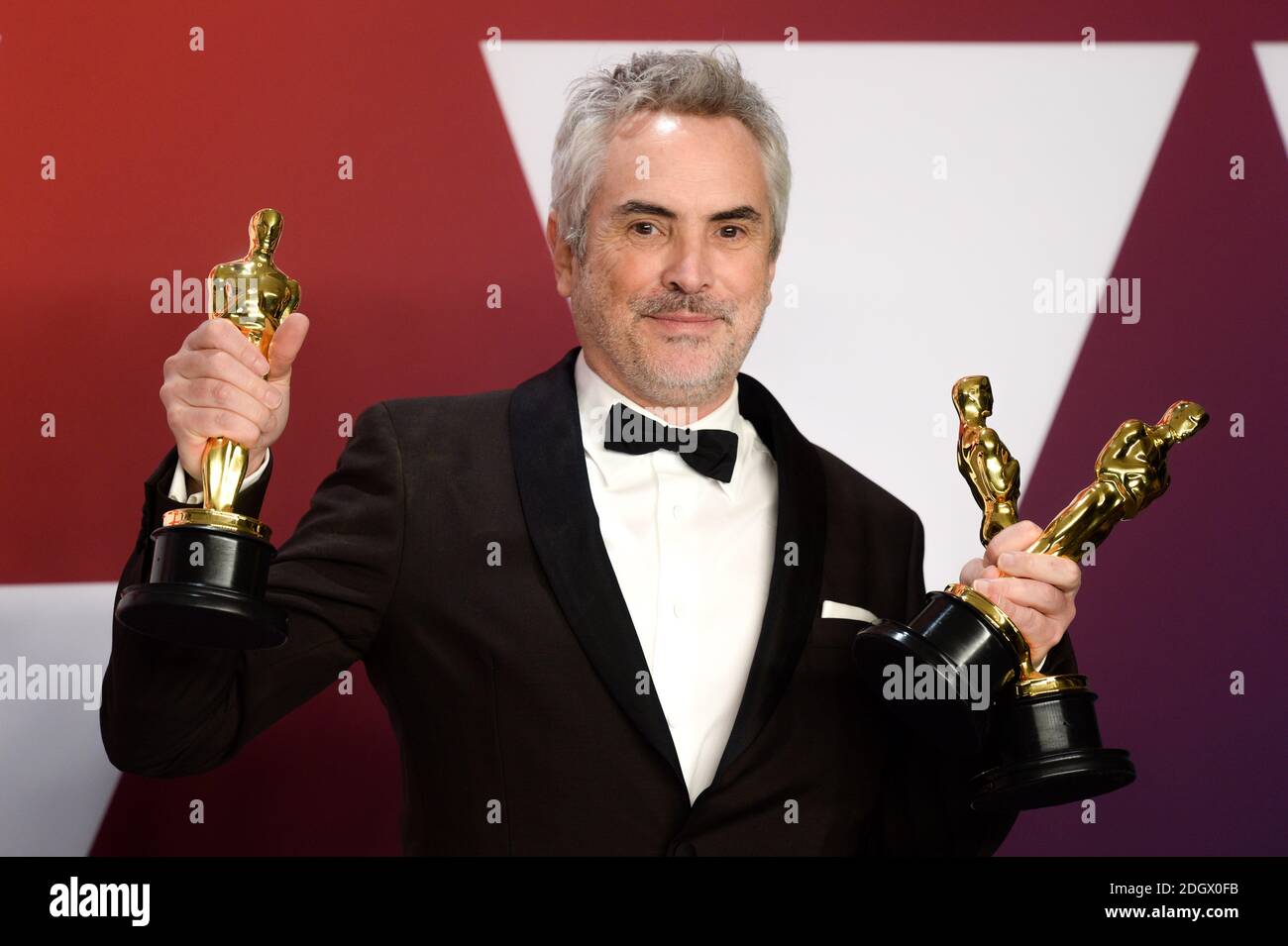 Alfonso CuarÃ³n vince il miglior regista Oscar nella sala stampa al 91esimo Academy Awards tenutosi al Dolby Theatre di Hollywood, Los Angeles, USA. Il credito fotografico dovrebbe essere: Doug Peters/EMPICS. Foto Stock