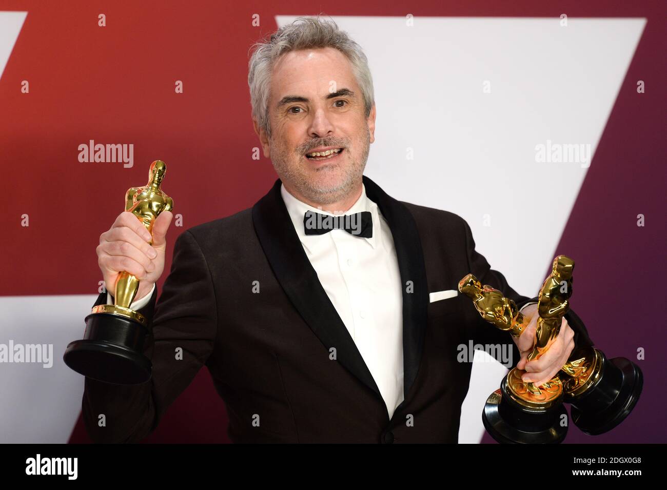 Alfonso CuarÃ³n vince il miglior regista Oscar nella sala stampa al 91esimo Academy Awards tenutosi al Dolby Theatre di Hollywood, Los Angeles, USA. Il credito fotografico dovrebbe essere: Doug Peters/EMPICS. Foto Stock