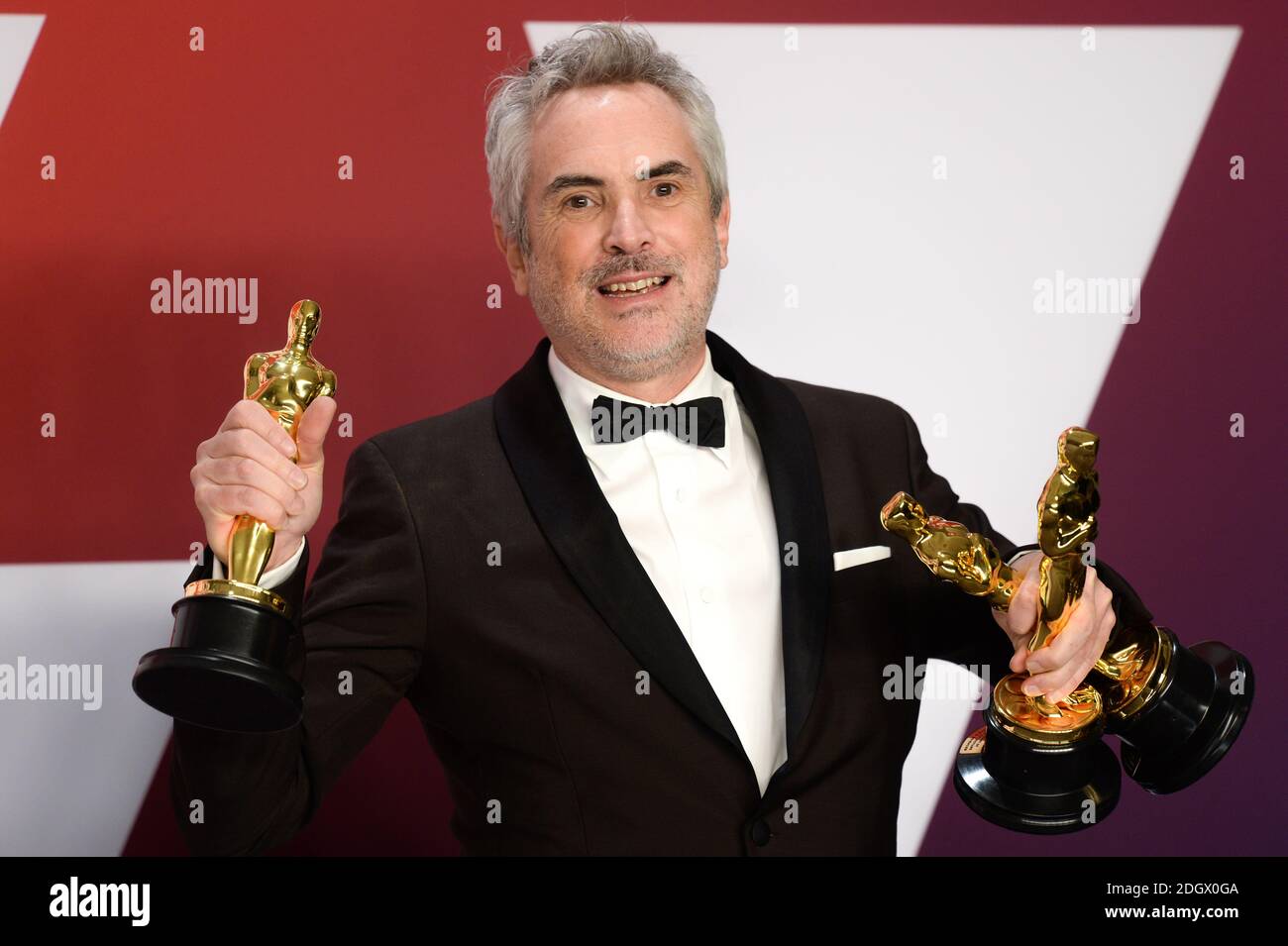 Alfonso CuarÃ³n vince il miglior regista Oscar nella sala stampa al 91esimo Academy Awards tenutosi al Dolby Theatre di Hollywood, Los Angeles, USA. Il credito fotografico dovrebbe essere: Doug Peters/EMPICS. Foto Stock