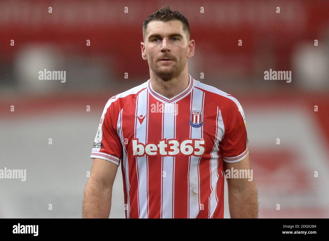 Sam Vokes n° 9 di Stoke City dopo la partita Foto Stock