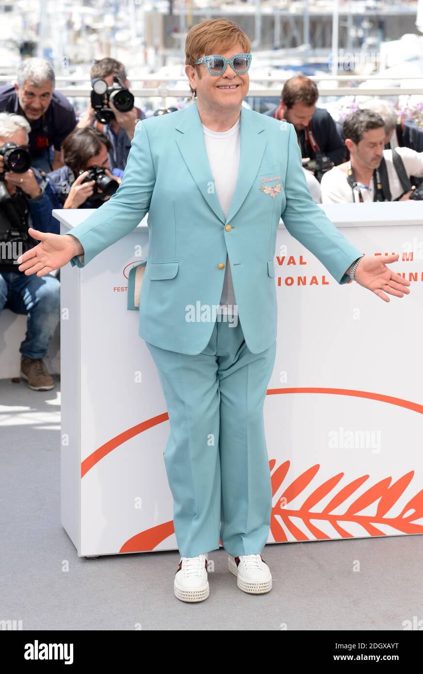 Elton John al Rocketman Photographall, il Palais des Festivals, durante il 72esimo Festival del Cinema di Cannes. Il credito fotografico dovrebbe essere: Doug Peters/EMPICS Foto Stock