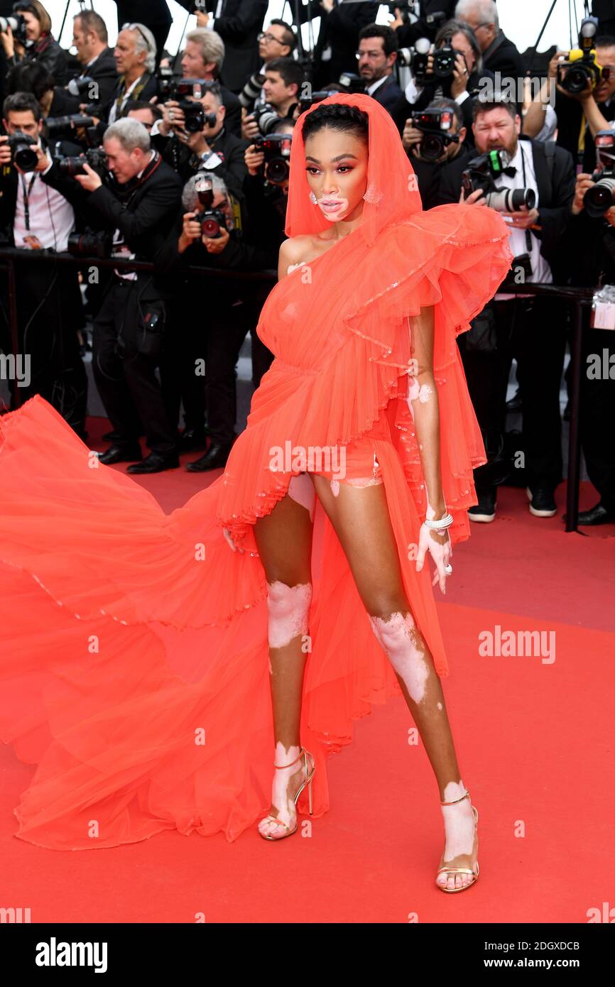 Winnie Harlow arriva per un po' di tempo a Hollywood Premiere tenuto al Grand Theatre Lumiere al Palais des Festivals durante il 72esimo Festival del Cinema di Cannes. Foto Stock