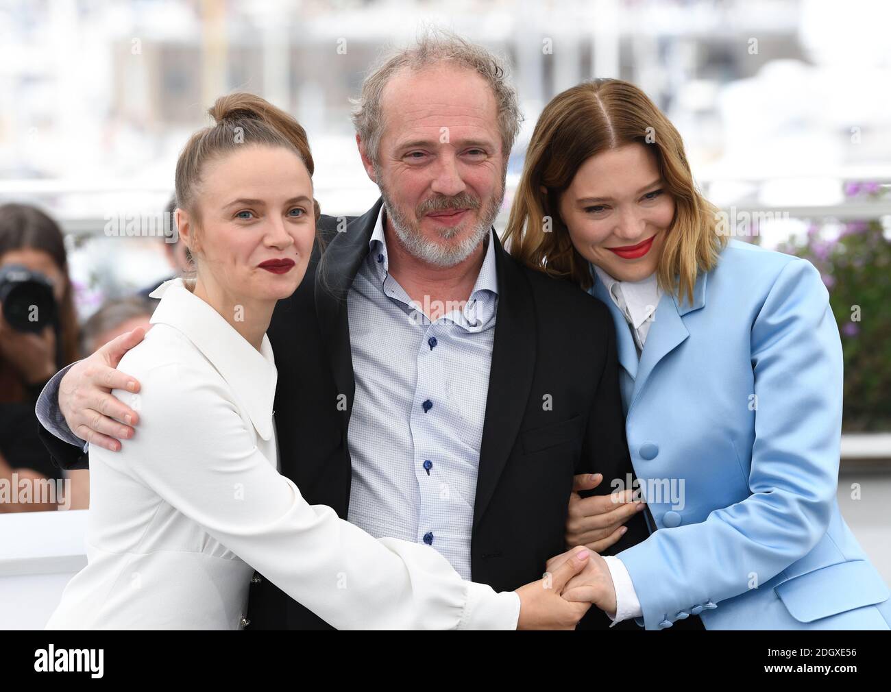 Sara Forestier, Arnaud Desplechin e Lea Seydoux partecipano alla Oh Mercy! Fotocellula, durante il 72esimo Festival del Cinema di Cannes. Il credito fotografico dovrebbe essere: Doug Peters/EMPICS Foto Stock