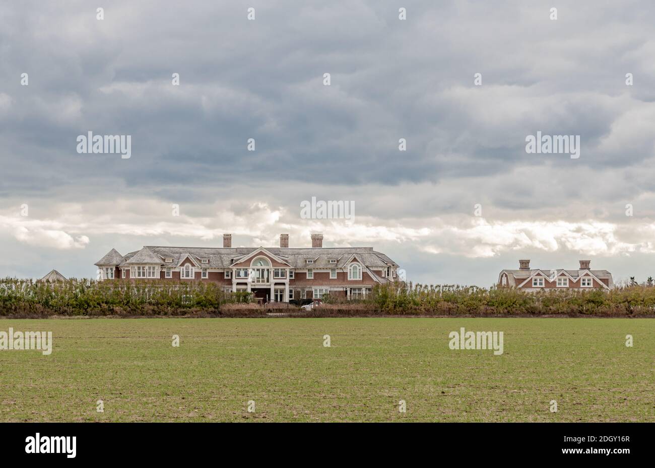 Grande tenuta privata fronte oceano a Gibson Beach, Sagaponack, NY Foto Stock