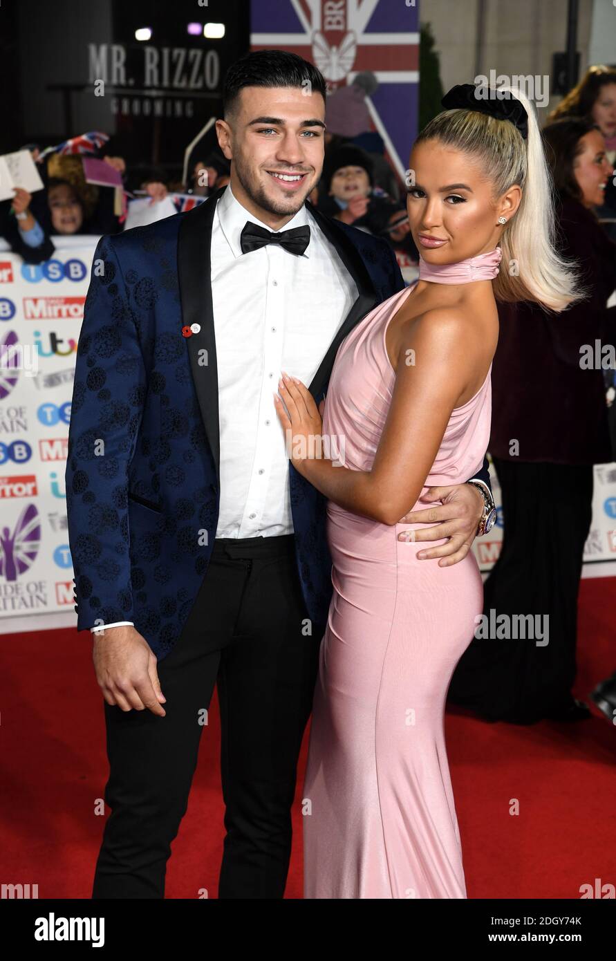 Tommy Fury e Molly Mae Hague hanno partecipato ai premi Pride of Britain 2019, che si sono tenuti alla Grosvenor House di Londra. Il Daily Mirror Pride of Britain Awards, in collaborazione con TSB, sarà trasmesso su ITV il 5 novembre alle 20.00. Il credito immagine dovrebbe essere: Doug Peters/EMPICS Foto Stock