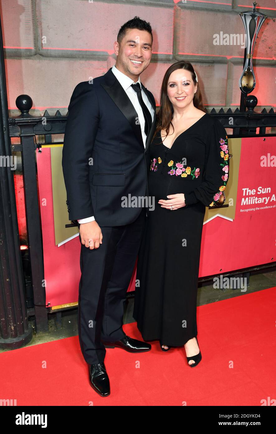 RAV Wilding (a sinistra) e Jill Morgan che partecipano al 12° Sun Military Awards annuale alla Banqueting House di Londra. Il credito fotografico dovrebbe essere: Doug Peters/EMPICS Foto Stock