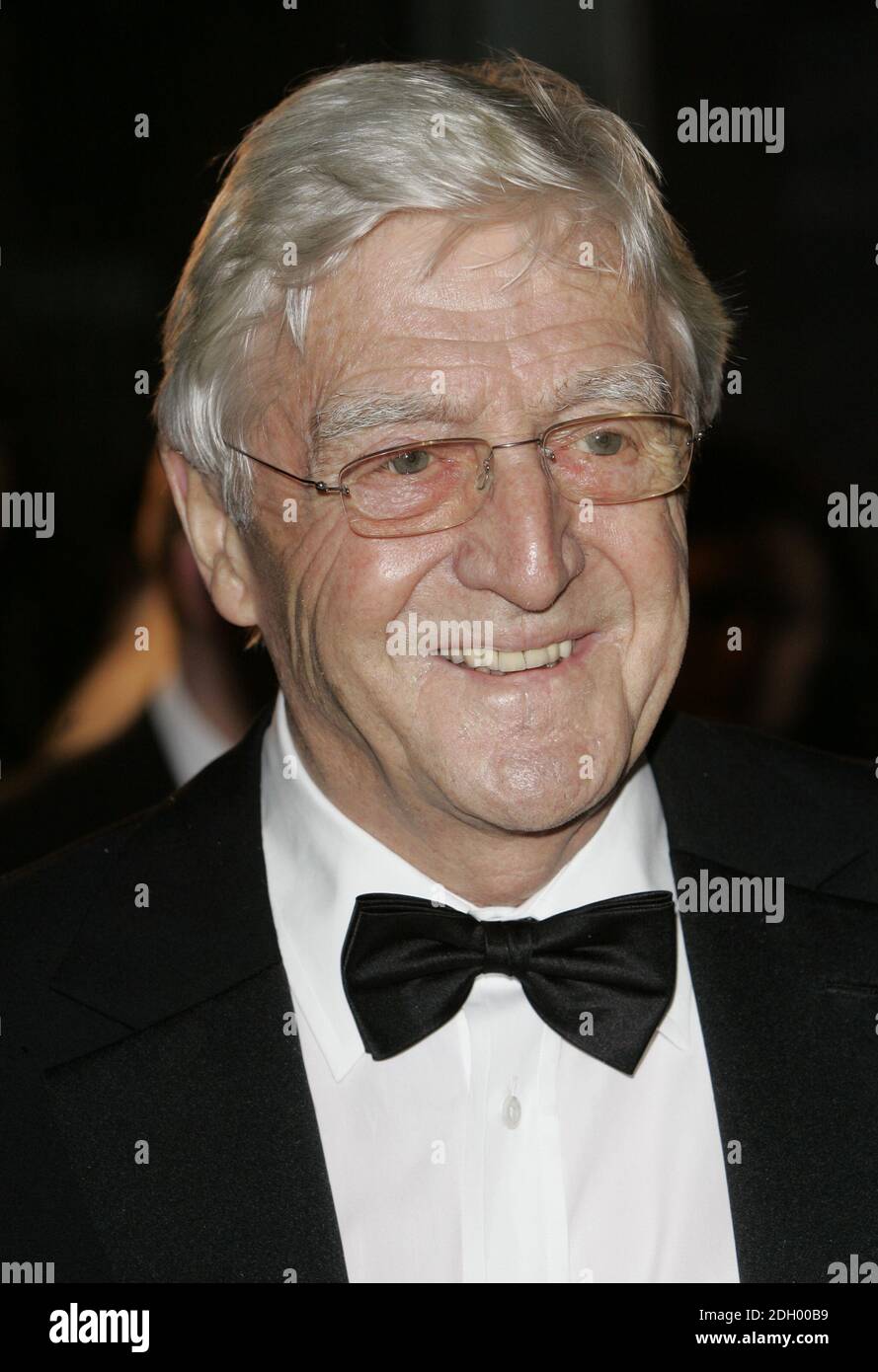 Michael Parkinson in arrivo al Variety Club Showbiz Awards 2007, l'Hilton Hotel, Park Lane, Londra. Foto Stock