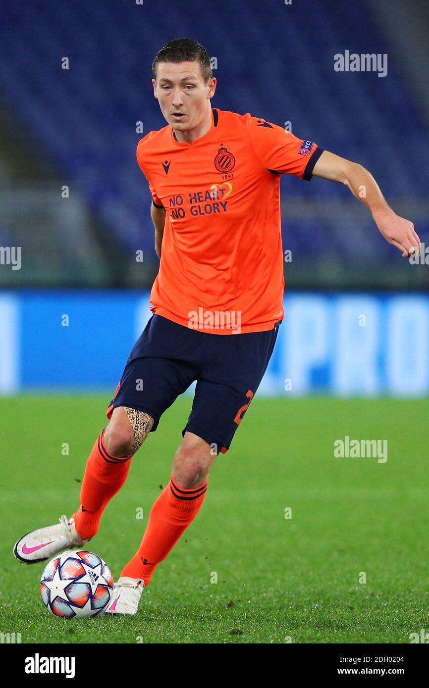 Hans Vanaken del Club Brugge in azione durante la UEFA Champions League, partita di calcio del Gruppo F tra SS Lazio e Club Br/LM Foto Stock