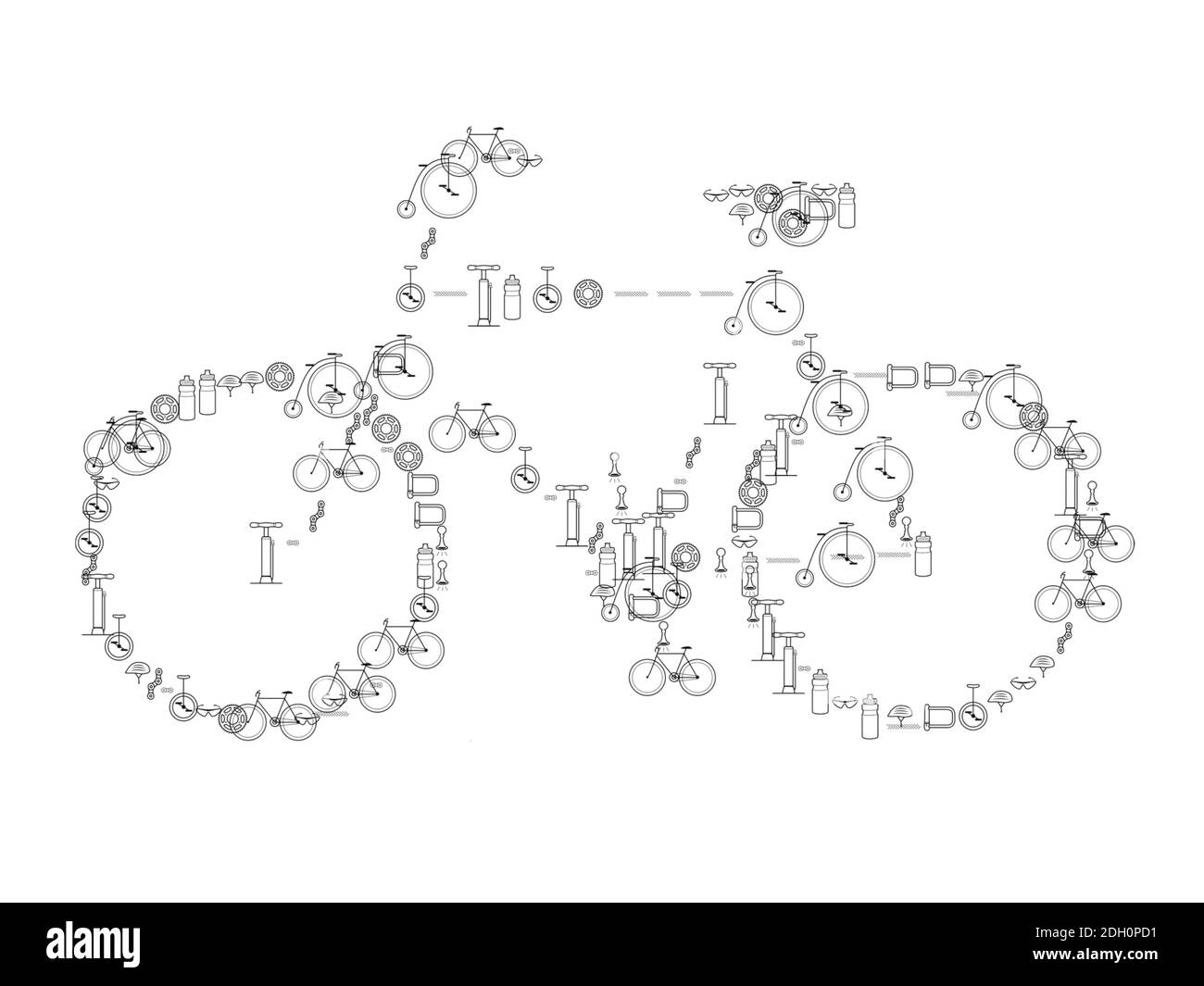 Bella moto con logo su sfondo bianco - rendering 3d Foto Stock