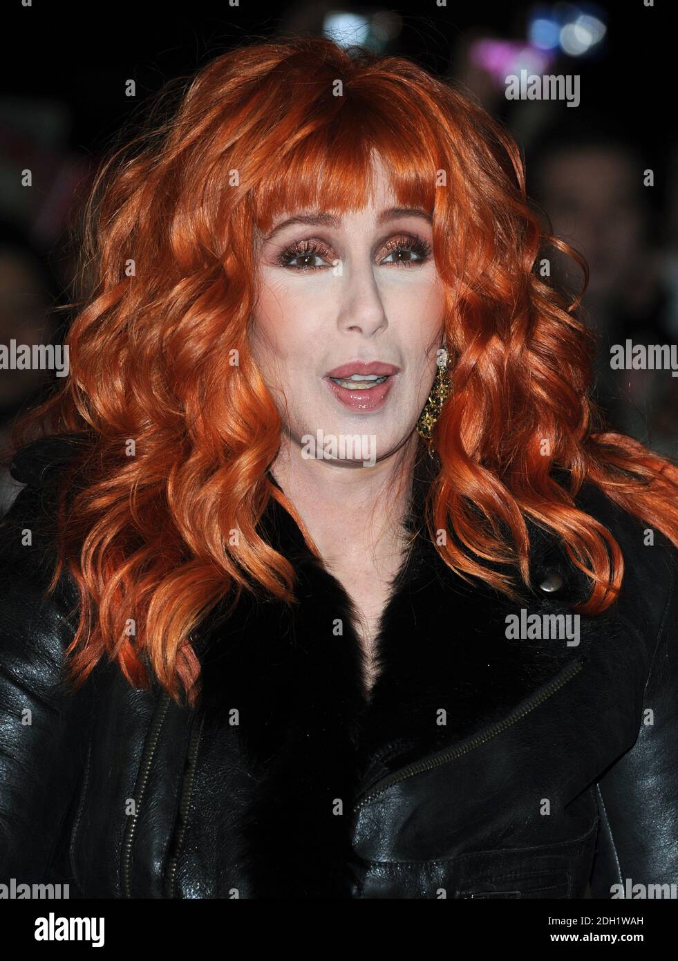 Cher in arrivo alla prima britannica di Burlesque, Odeon Cinema, Londra. Foto Stock
