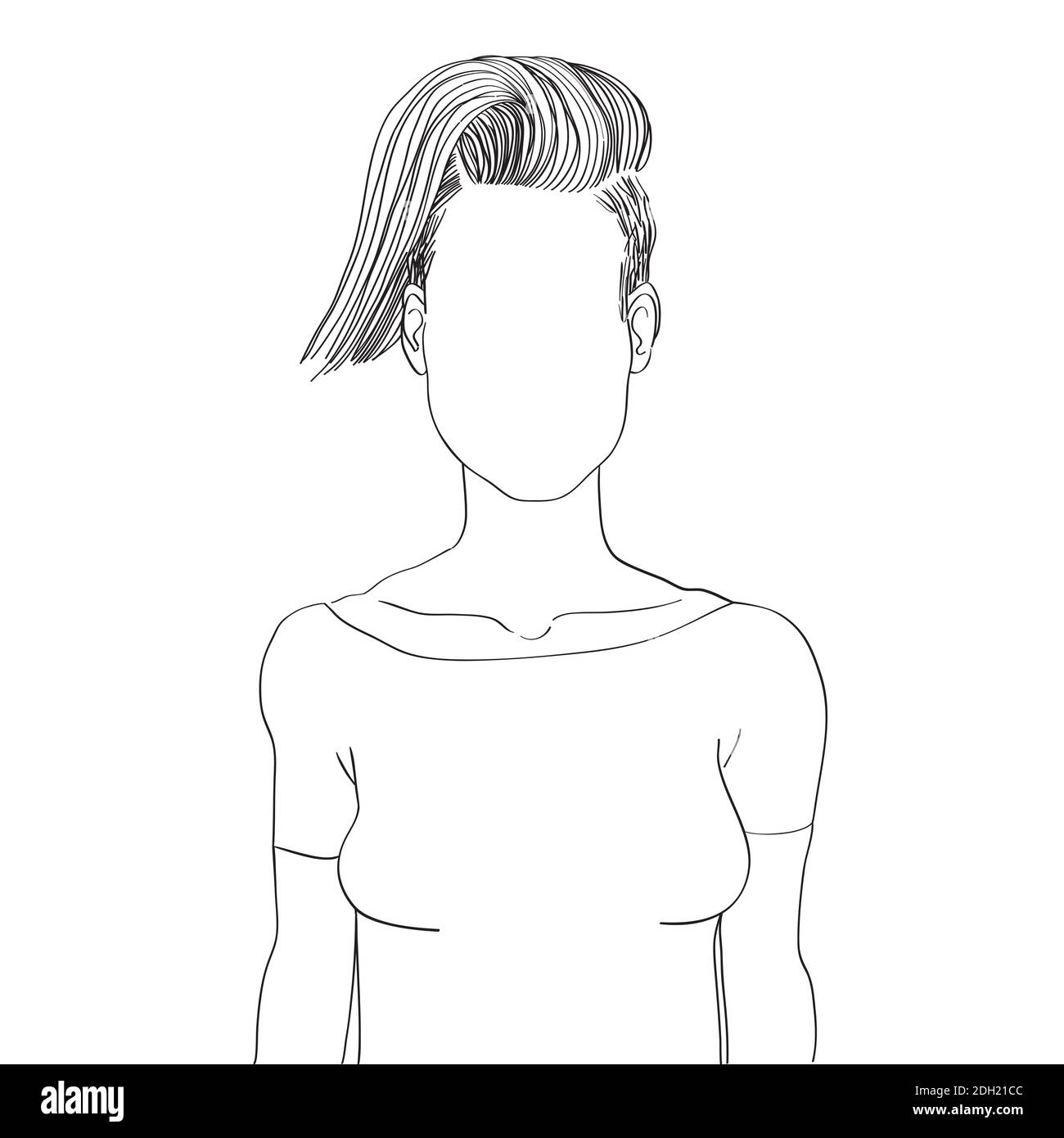 Pettine su avatar donna coiffure Foto Stock