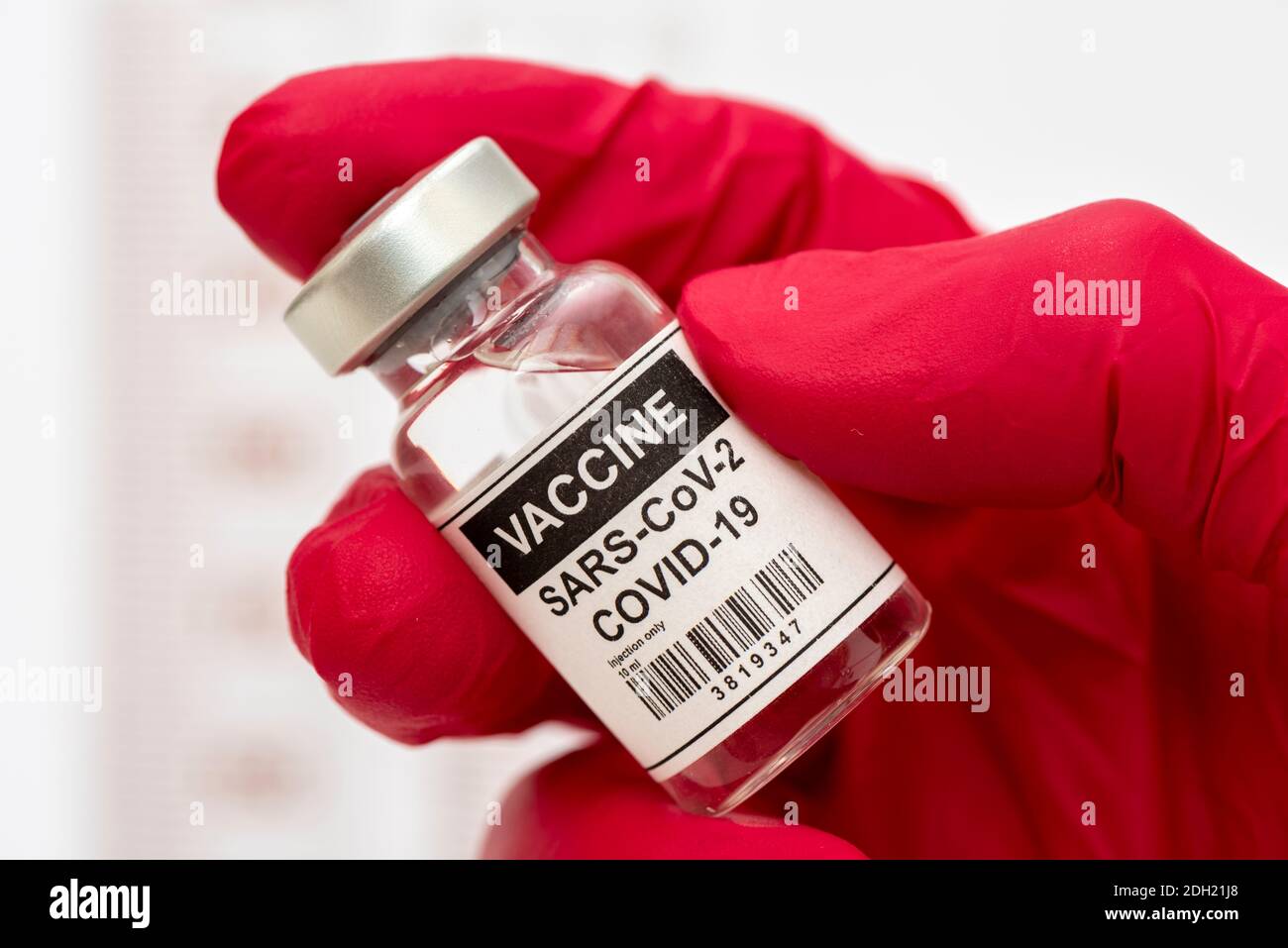 Impfung mit Serum gegen COVID-19 Coronavirus Foto Stock