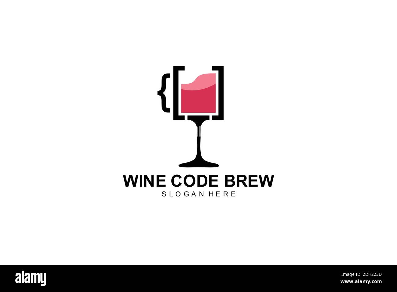 Codice birra logo design codice a barre semplice Illustrazione Vettoriale