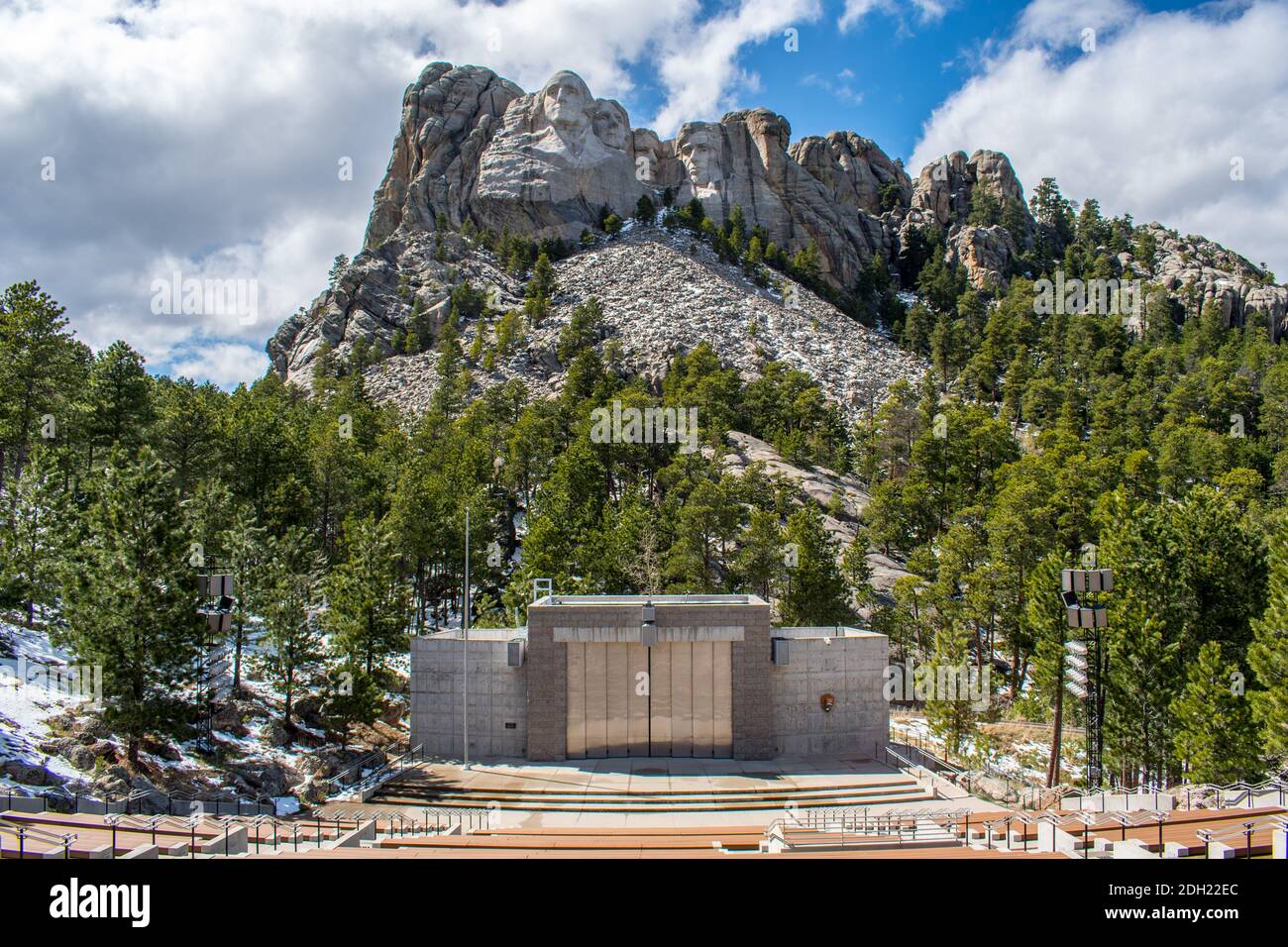 Un monumento ai defunsi presidenti degli Stati Uniti a Mt Rushmore, South Dakota Foto Stock